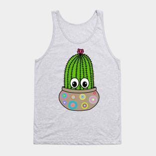 Cute Cactus Design #291: Potted Saguaro In Cute Jar Tank Top